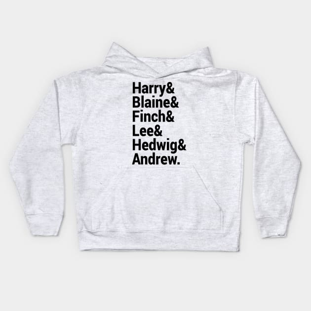 Darren Criss Characters Kids Hoodie by byebyesally